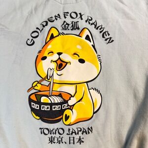 Golden Fox Ramen Graphic Hoodie - Yellow Fox Print